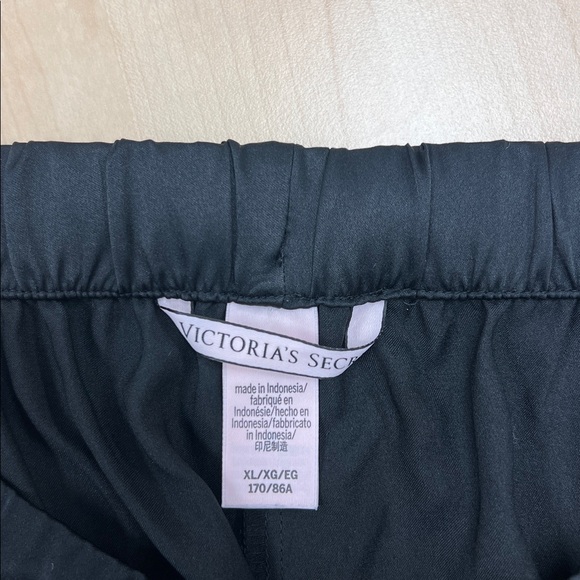 Victoria's Secret Intimates & Sleepwear Black Satin Ruffles hem women’s Pants XL - Picture 5 of 12